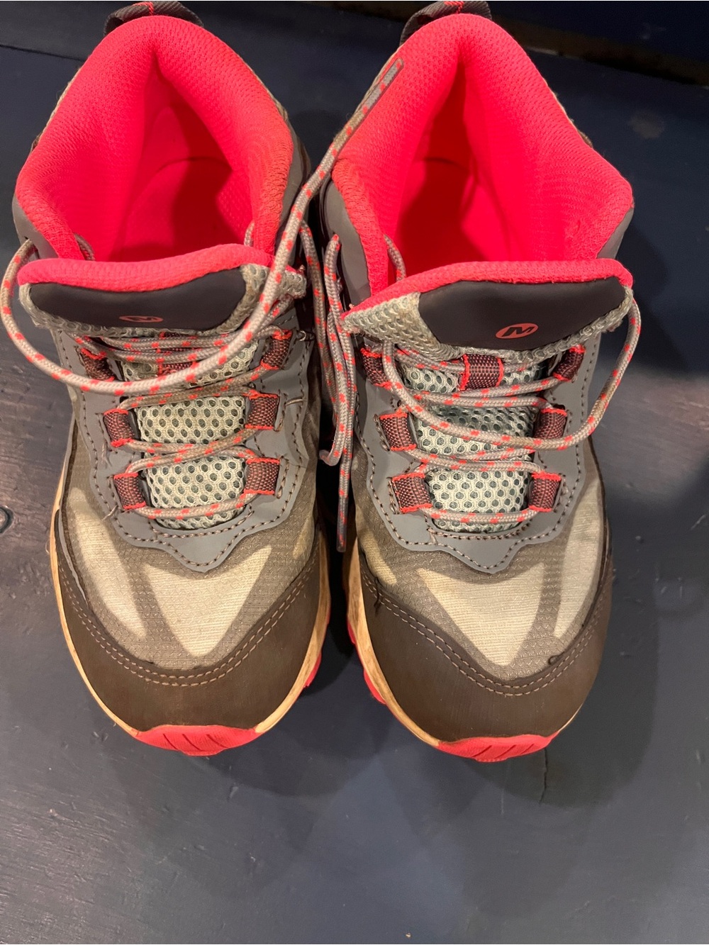 Kids Gray and Pink Athletic Sneakers